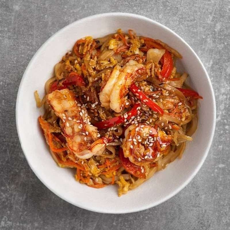 WOK с тигровой креветкой
